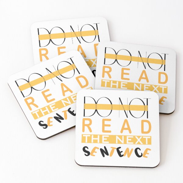 Item preview, Do Not Read the next sentence designed and sold by Mychap.