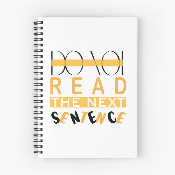 Item preview, Do Not Read the next sentence designed and sold by Mychap.