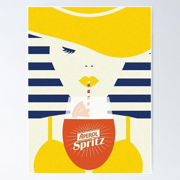 Aperol Spritz Cocktail Print  The perfect poster for aspiring