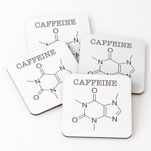Aperçu de l'œuvre Caféine - Structure chimique créée et vendue par itsmemaytal.