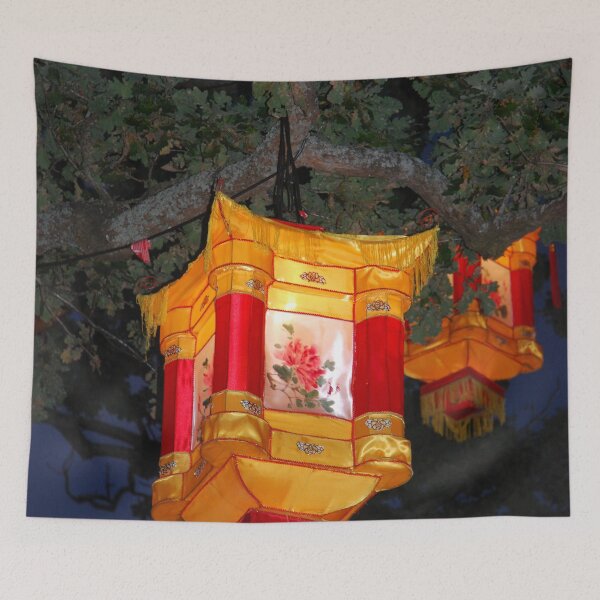 Item preview, Yellow and Red Chinese lantern designed and sold by lizdomett.