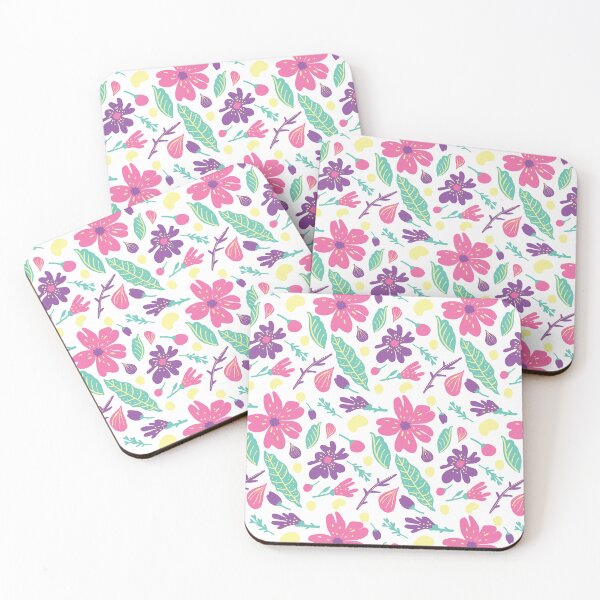 Item preview, Pink and purple florals designed and sold by printmesomecolo.