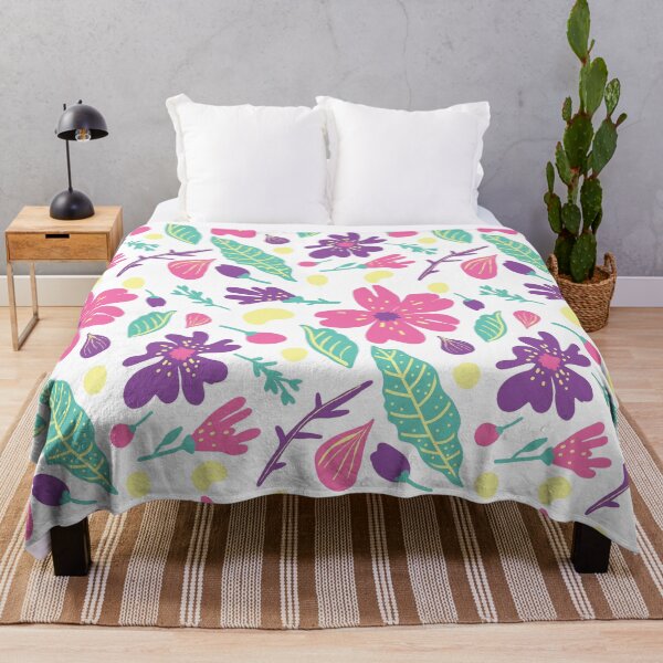 Item preview, Pink and purple florals designed and sold by printmesomecolo.