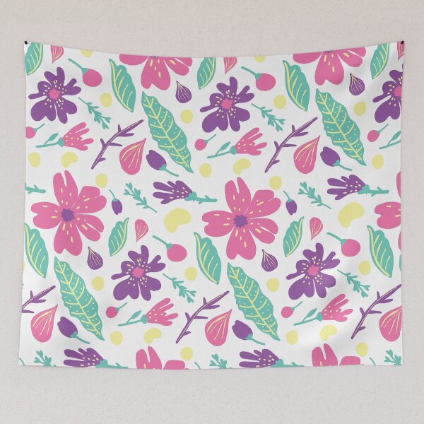 Item preview, Pink and purple florals designed and sold by printmesomecolo.