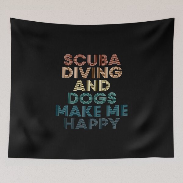 Item preview, Scuba diving And Dogs Make Me Happy- Gift for Scuba diving & Dogs Fans designed and sold by kindxinn.