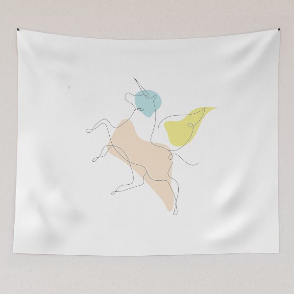 Item preview, line art The winged horse designed and sold by lefdaouired.