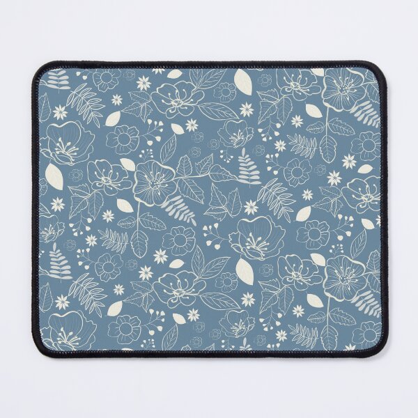Item preview, California Wild Rose Blue  and Cream designed and sold by WalkSimplyArt.