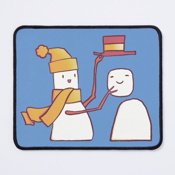 Item preview, Snowmen Making Friends - Blue designed and sold by MrFewster.