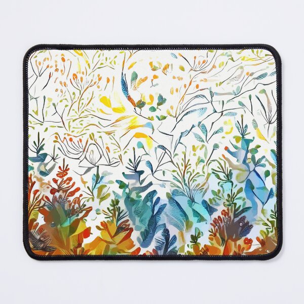Item preview, Forest, trees, firs, conifers, birches, floral pattern on a light watercolor, cool cute Mask designed and sold by Collagedream.