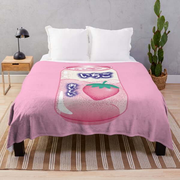Item preview, Strawberry Soda Can Japanese Soft Drink Kawaii Soft Pastel Pop Art Retro Summer Vibe designed and sold by AoiKasumi.