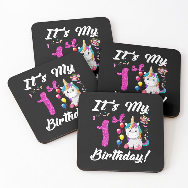 Item preview, Its My 1st Birthday Unicorn 1 Year Old Girls designed and sold by PameGraha.