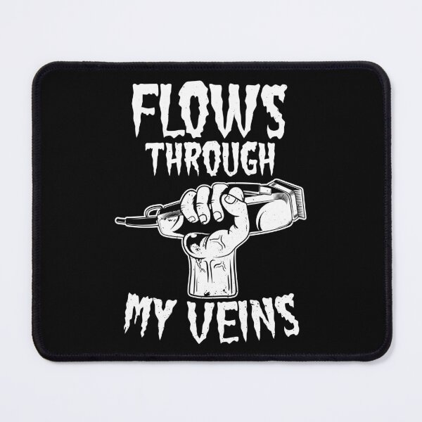 Item preview, Flows Through My Veins Barber Occupation Gift designed and sold by haselshirt.