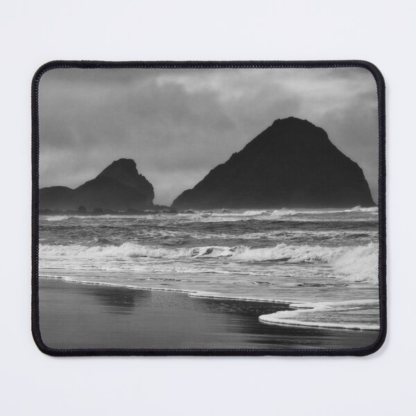 Item preview, Port Orford, Oregon, Ocean, Black and White Wall Art, by DAM Creative, designed and sold by DAM Creative ⭐⭐⭐⭐⭐.