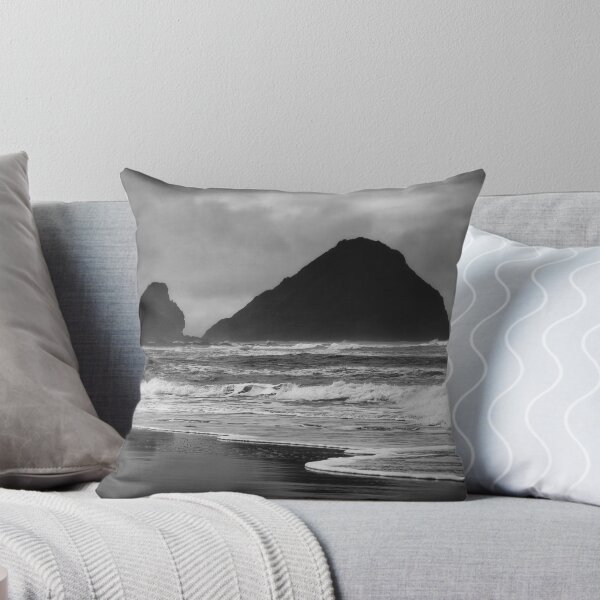 Item preview, Port Orford, Oregon, Ocean, Black and White Wall Art, by DAM Creative, designed and sold by DAM Creative ⭐⭐⭐⭐⭐.
