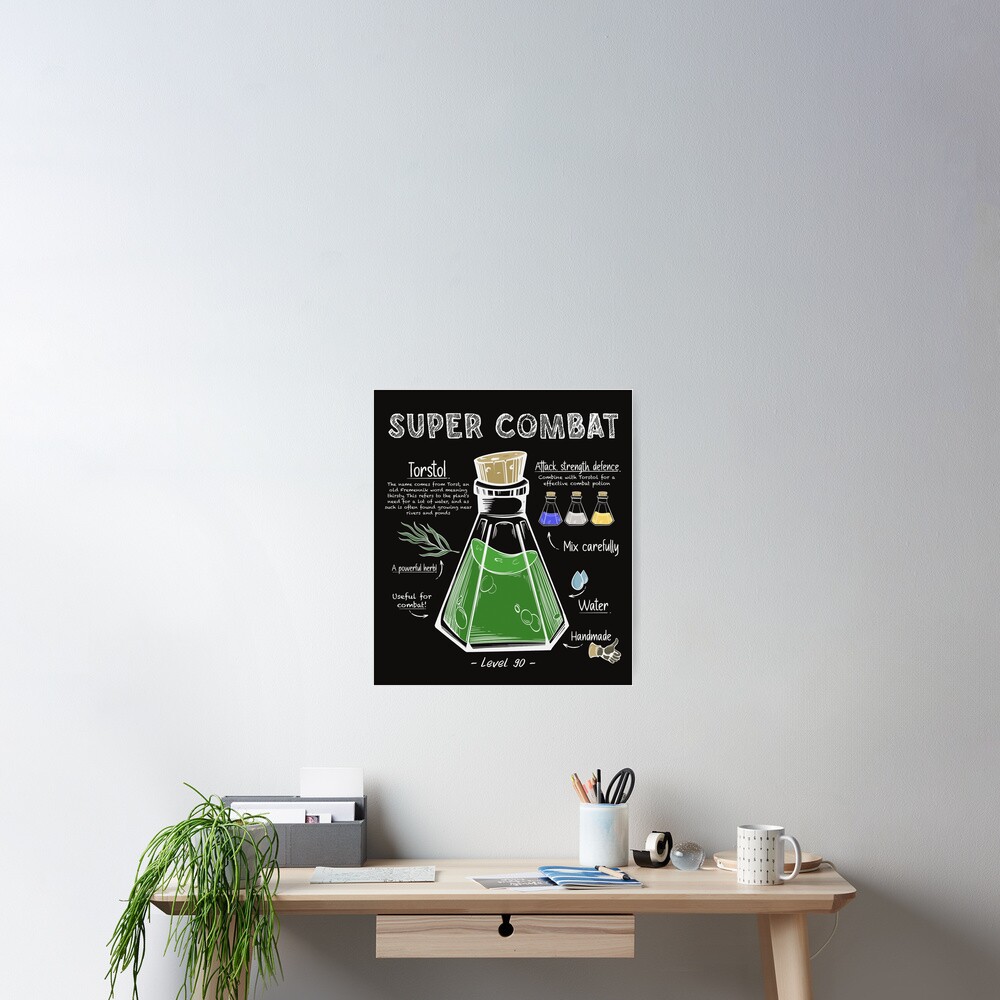 "Super Combat Potion Recipe " Poster for Sale by ImpDesign Redbubble