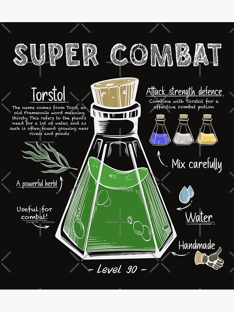"Super Combat Potion Recipe " Poster for Sale by ImpDesign Redbubble