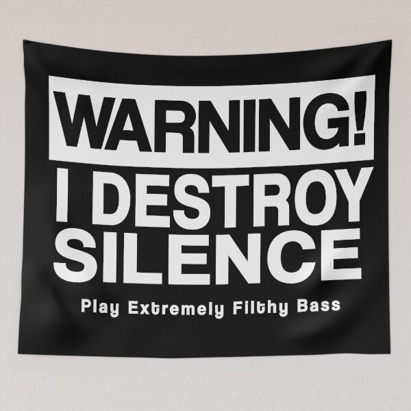 Item preview, Warning I Destroy Silence ( Cocky DJ Selecta Show ) designed and sold by WULFLAND ARTS.