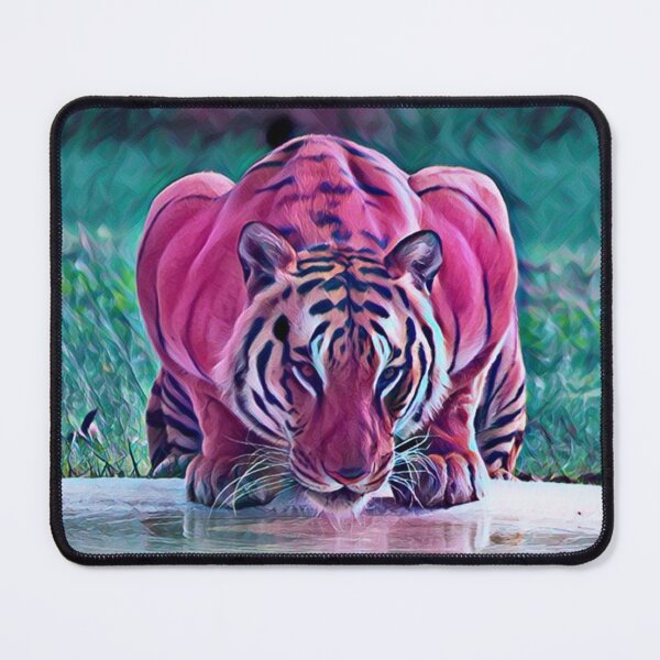 Item preview, Retro Neon Purple Portrait Nature Animal Wildlife Tiger Zoo designed and sold by TheWildFlix.