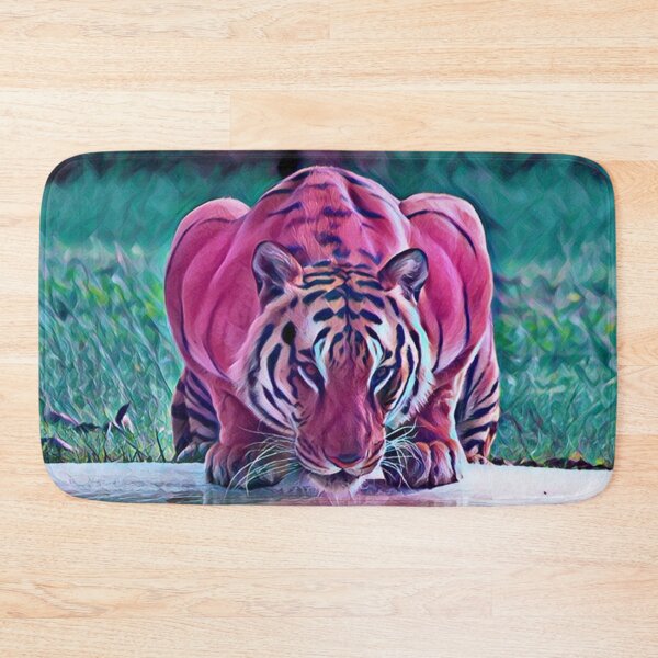 Item preview, Retro Neon Purple Portrait Nature Animal Wildlife Tiger Zoo designed and sold by TheWildFlix.