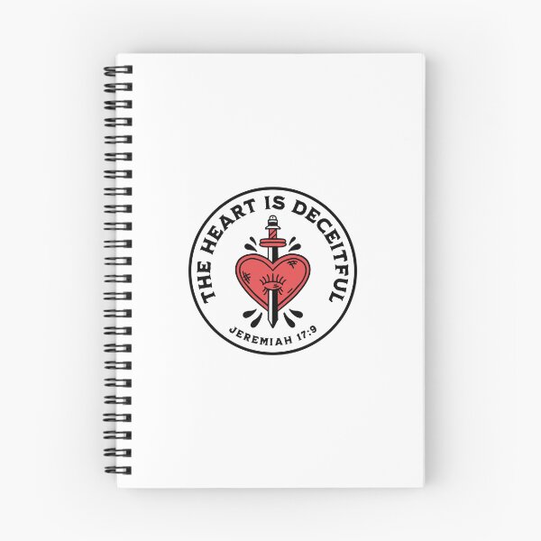 Item preview, Deceitful Heart Bible Tattoo Design designed and sold by BibleGraphics.