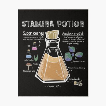 Stamina Potion Recipe Art Board Print
