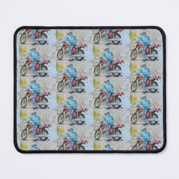 Item preview, Motorcyclist on a red motorcycle designed and sold by Rashkin.