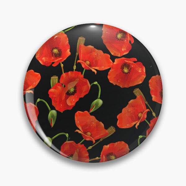 Item preview, Red poppies and cute cool poppy mask designed and sold by Collagedream.