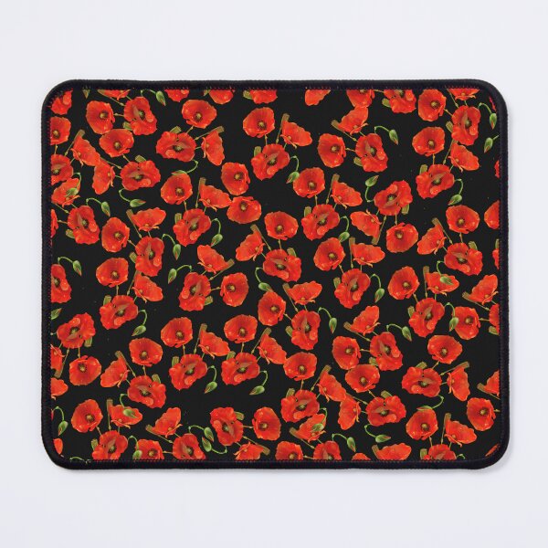 Item preview, Red poppies and cute cool poppy mask designed and sold by Collagedream.