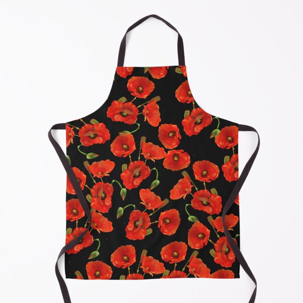Item preview, Red poppies and cute cool poppy mask designed and sold by Collagedream.