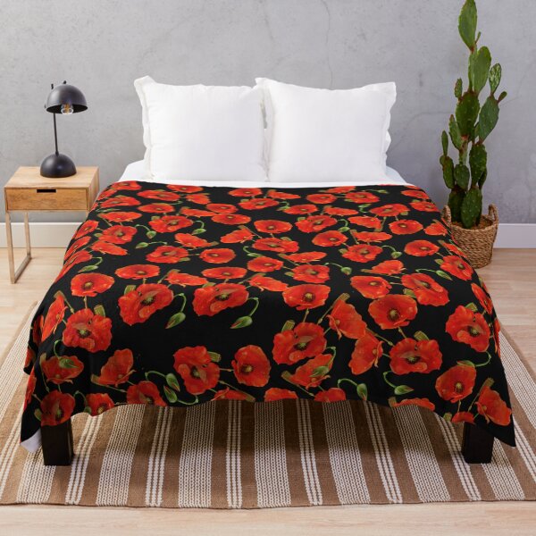 Item preview, Red poppies and cute cool poppy mask designed and sold by Collagedream.