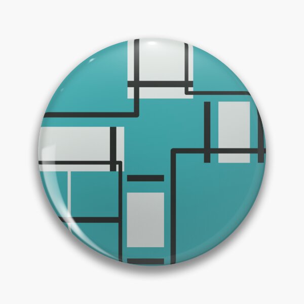 Artikelvorschau, Aqua - Teal - Turquoise, Black and Off White Modern Square Mosaic Shape Pattern entworfen und verkauft von ColorOfTheYears.