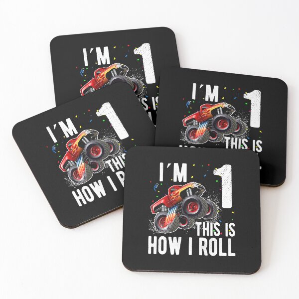Item preview, Im 1 This Is How I Roll Kids 1 Year Old 1st Birthday Monster Truck Car designed and sold by PameGraha.