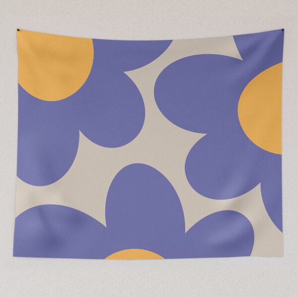 Item preview, Very peri retro flowers designed and sold by BattaAnastasia.