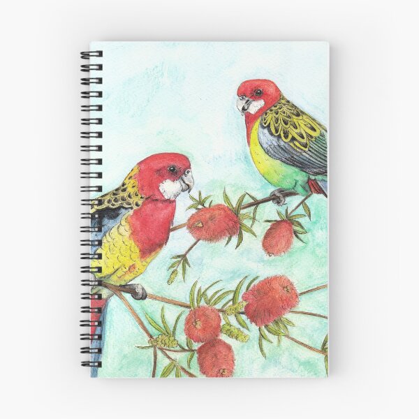 Item preview, Eastern Rosella's on Bottlebrush Branch designed and sold by Meaghan Roberts.