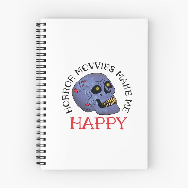 Item preview, HORROR MOVIES MAKE ME SCARY SKULL  HAPPY STICKER designed and sold by GhostAmine.