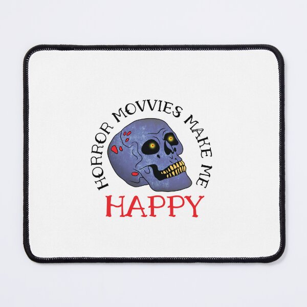 Item preview, HORROR MOVIES MAKE ME SCARY SKULL  HAPPY STICKER designed and sold by GhostAmine.