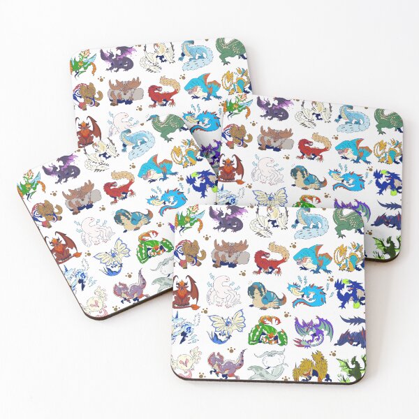 Item preview, Goofy Monster Pattern designed and sold by KatHumanArt.