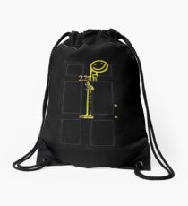 Smile! You're at 221B - yellow Drawstring Bag
