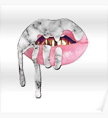 Kylie Marmor Lippen Poster