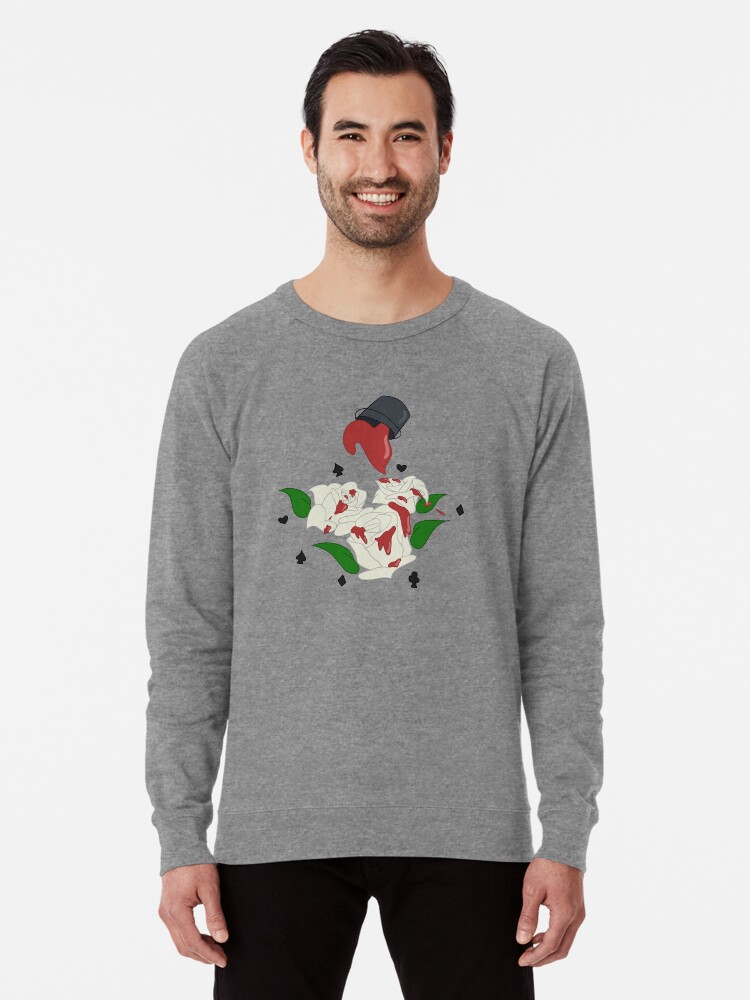 Alice In Wonderland Roses Lightweight Sweatshirt By Weebaesthetic
