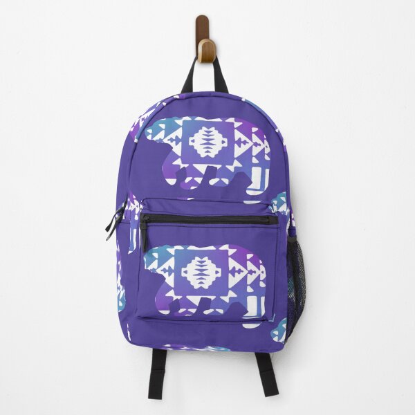 Item preview, White / Purple / Blue Gradient Native Print Bear designed and sold by JMWCD.