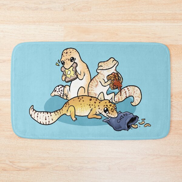 Artikelvorschau, Leopardgeckos Essen Cartoon entworfen und verkauft von Gecko Gifts and Goodies.