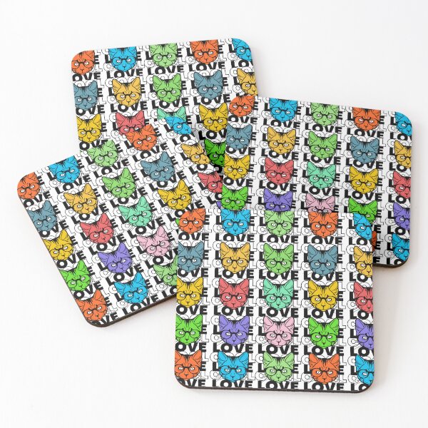 Item preview, Cool Cats, Funny Patterns, Colorful Cats Wearing Sunglasses designed and sold by AmeliaStore1.