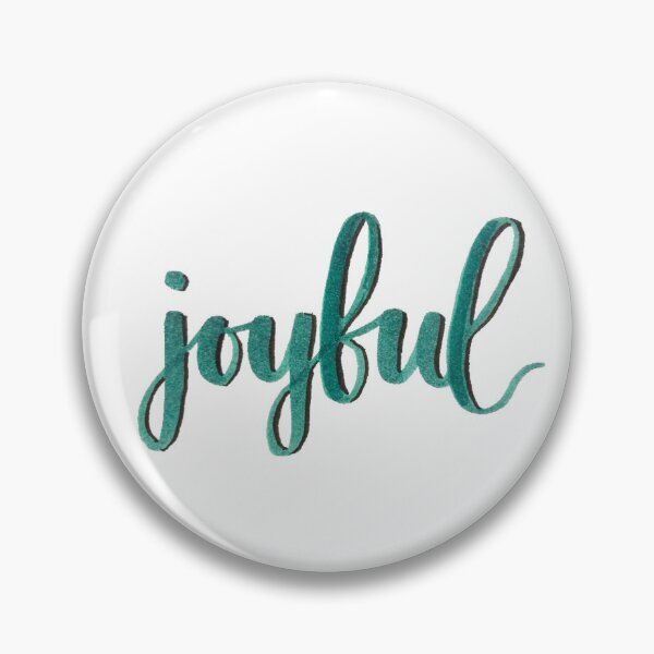 Item preview, "joyful" brush lettering designed and sold by missgabby.