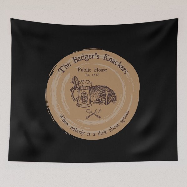 Item preview, The Badger's Knackers Public House designed and sold by Our Flag Means Merch.