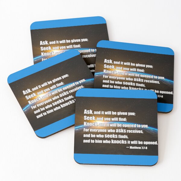 Item preview, Ask, Seek and Knock, Bible Wisdom, Encouraging Scripture designed and sold by iASunshine.