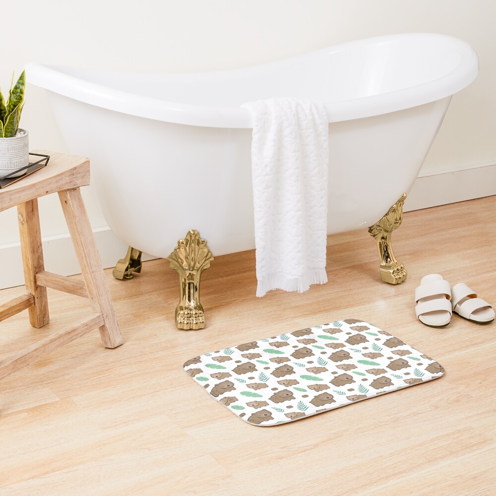Vista previa del artículo con la obra «Alfombra de baño», diseñado y vendido por CuteCrew.