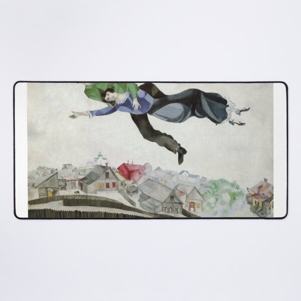 Aperçu de l'œuvre Au-dessus de la ville (1913) de Marc Chagall créée et vendue par mariawoodi.