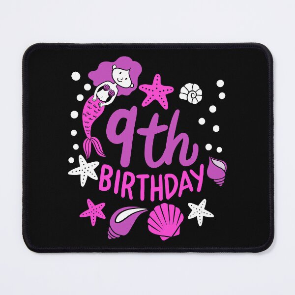 Item preview, 9th Birthday Mermaid Gift For Girls Turning 9 designed and sold by haselshirt.