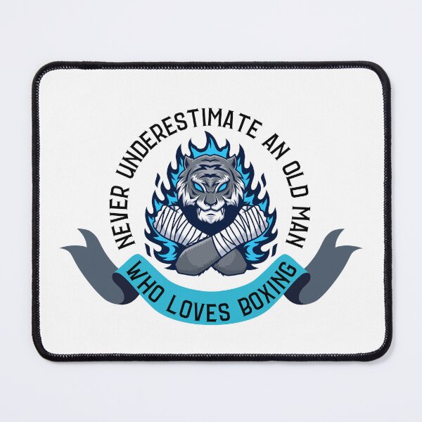 Item preview, Never Underestimate An Old Man Who Loves Boxing designed and sold by Ahmed Hussain.